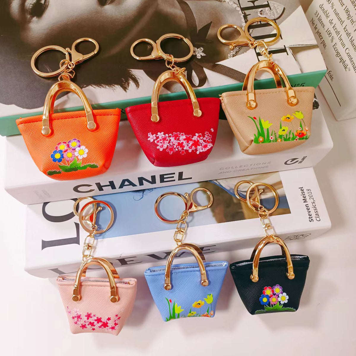 Mini Faux Leather Keychain Pouch for Jewelry and Small Items