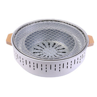 Outdoor Camping Portable Charcoal Tea Stove and Grill Set with Multi-functional Roasting Pan