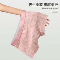 Men's Cotton Boxer Briefs, 4-Pack, Breathable Antibacterial Underwear for Autumn/Winter