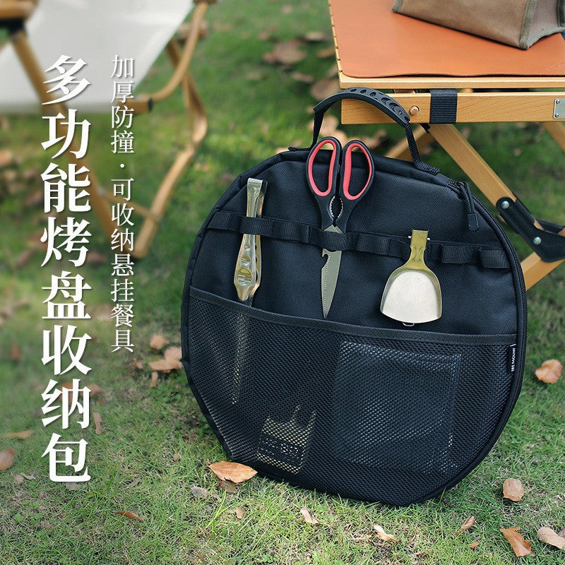 Outdoor Camping Griddle Pan Storage Bag Large Thickened Maifan Stone Grill Pan Frying Pan Tote