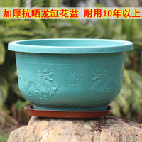 Large Thickened Outdoor Garden Planter Pot for Fruit Trees and Bonsai with Tray