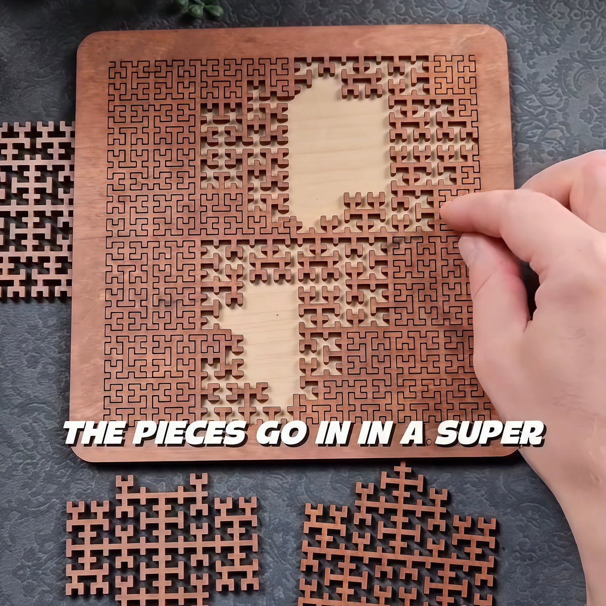 Brain Teaser Wooden Puzzle for Adults, Extreme Difficulty Level Logic Game, Stress Relief Educational Toy