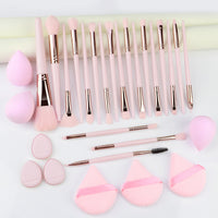 29-Piece Makeup Brush and Sponge Set with Storage Bag, Professional Cosmetic Tool Kit for Blending, Foundation, and Eyeshadow