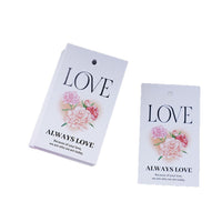 50-Pack Love Mother's Day Square Hanging Gift Tags with Message Card