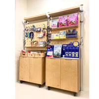 Modern Stainless Steel Birch Plywood Display Cabinet with Pegboard for Retail Stores