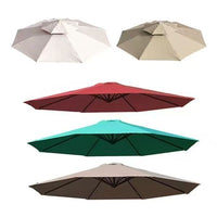 Outdoor Patio Umbrella Canopy Replacement Polyester Fabric Sunshade Rainproof Garden Center Pole Umbrella Cloth
