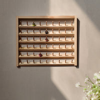 Foldable Wooden Thread Spool Holder Wall-Mountable for Sewing, Embroidery, Hair Extensions