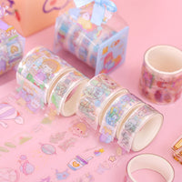Creative Hot Stamping Washi Tape & Sticker Set for DIY Crafts and Gifts