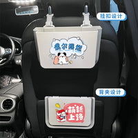 Car Seat Back Organizer and Trash Can, Foldable Hanging Storage Bag for Vehicle Interior