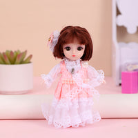 Baobaodi 16cm BJD Doll with 13 Movable Joints, Princess Dress-Up Toy for Girls, Birthday Gift
