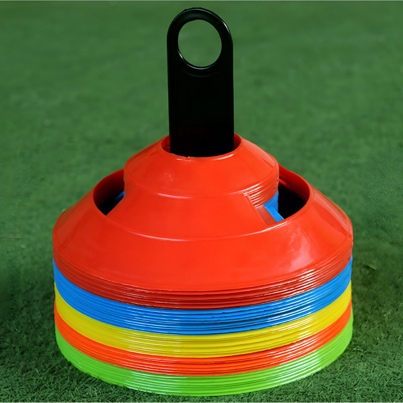 Soccer Training Cones, Windproof Round Disc Cones for Football Agility Training, Obstacle Markers