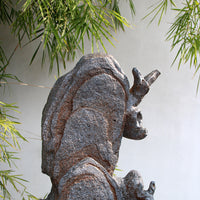 Outdoor Chinese Retro Rusty Stone Garden Landscape Ornament Artificial Rock Decor