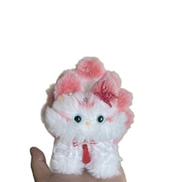 DIY Chenille Stem Nine-Tailed Fox Ornament Kit, Hand-Woven Plush Cat Gift