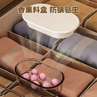 Underwear Storage Box with Dividers and Lid for Bras, Socks, and Lingerie