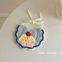 Pet Birthday Hat and Scarf Set for Small Dogs and Cats, Knitted Photo Prop