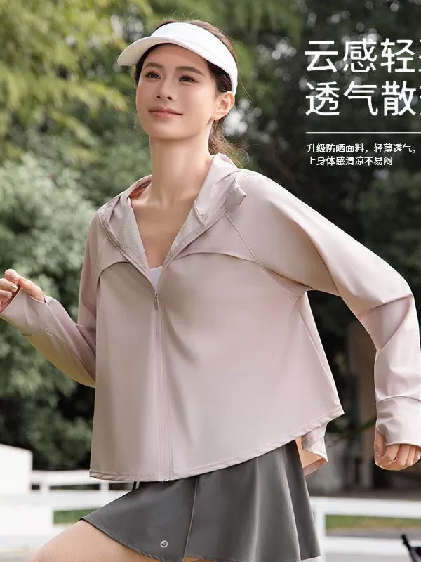 Ice-Feel Cloak Sun Protection Hoodie for Women, Breathable UV Protection Shawl, Lightweight & Versatile