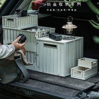 Foldable Plastic Storage Bins with Wheels - Stackable, Large Capacity Organizer for Home, Industrial, Outdoor, Camping, Car