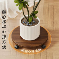 Heavy-Duty Round Plant Caddy with Wheels and Drain Tray, Thickened Plastic Mobile Plant Pot Stand