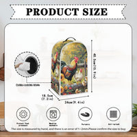 Rooster Print Food Processor Dust Cover Washable Polyester Kitchen Appliance Protector