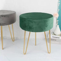 Round Storage Vanity Stool with Hidden Compartment, Makeup Dressing Chair for Bedroom, Entryway Shoe Bench