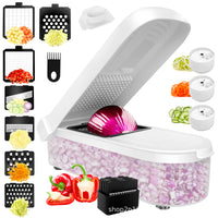 7-in-1 Multifunctional Vegetable Slicer and Chopper with Dicer and Grater