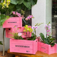Wooden Storage Crates Decorative Display Boxes for Weddings & Retail