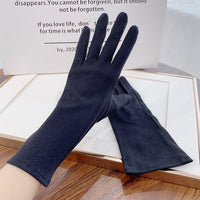 Women's UV Protection Cotton Driving Gloves with Touchscreen Fingertips