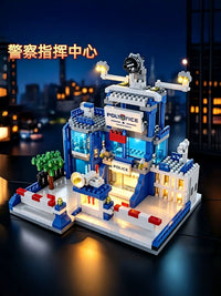 City Street Police Station Building Blocks Set for Kids, Educational Toy Puzzle Gift