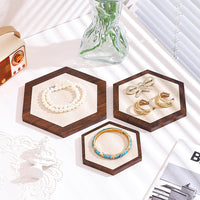 Wooden Jewelry Display Tray for Necklaces Bracelets Earrings, Commercial Display Stand Photography Prop