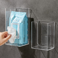 Wall-Mounted Transparent Acrylic Tissue Dispenser for Bathroom and Vanity