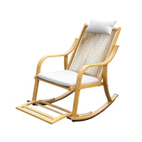 Outdoor Wicker Rocking Chair Balcony Cradle Chair Lazy Rocker Home Leisure Sturdy Backrest Rattan Chair