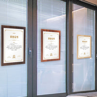Wood Grain Magnetic Photo Frame A3 A4 Wall Mounted Display for Certificates and Pictures No-Drill Installation