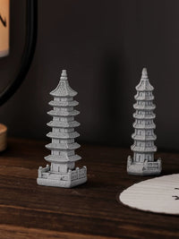 Bluestone Pagoda Miniature Landscape Ornament for Aquariums and Gardens