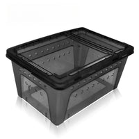 Reptile Terrarium with Basking Platform for Turtles, Spiders, Crabs, Frogs, Geckos, and Insects