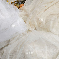 LOLITA Dotted Mesh Fabric for Dresses and Curtains - Japanese Style Jacquard Net Fabric