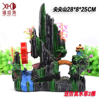 Aquarium Decorative Mountain Bridge Ornament for Fish Tank Landscaping