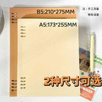 B5/A5 Hardcover Loose-Leaf Notebook with Detachable Rings