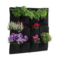 Thickened Wall-Mounted Felt Planter Bags for Balcony Gardening, Non-Woven Fabric Grow Bags for Seedling Cultivation