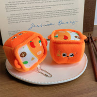 Cartoon Hotpot BBQ Plush Keychain Mini Claw Machine Doll
