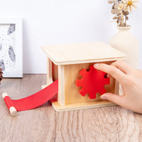 Montessori Wooden Yarn Winder Educational Toy for Kids, Hand-Eye Coordination Training