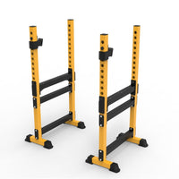Adjustable Portable Split Squat Rack Bench Press Stand for Weightlifting and Strength Training