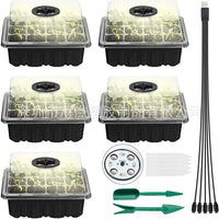 Seedling Starter Trays with Grow Lights and Ventilation Domes, Thickened Plant Germination Kit