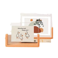 Modern U-Shaped Walnut/Beech Wood Photo Frame for Desk and Home Decor
