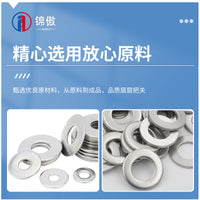 Heavy-Duty Flat Washers, 4.8 Grade Cold Galvanized Steel, Thickened for Fasteners