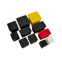 Square PVC Rubber End Caps for Stainless Steel Tubes, Non-Slip Furniture Leg Protectors