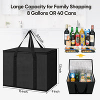 Large Capacity Non-Woven Insulated Lunch Bag for Picnics and Food Delivery