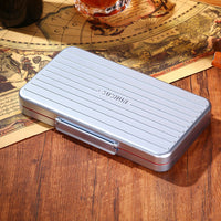 SUSHUN Portable Ultra-Thin Cigar Humidor Travel Case with Drawer
