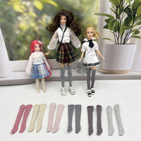 Doll Thigh-High Striped Socks for 1/6 Scale 30cm Fashion Dolls