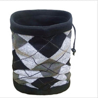 Korean Style Winter Double Layer Thick Warm Unisex Neck Warmer Scarf and Fleece Lined Hat Set