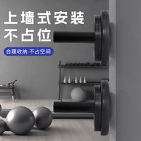 Wall-Mounted Barbell Plate & Accessory Storage Rack